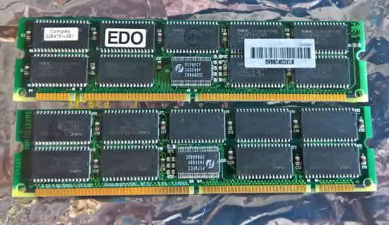 Obrázek RAM 2x Compaq 128MB 168pin 60NS EDO Memory ECC